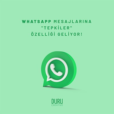 Whatsapp Mesajlarına “Tepkiler” Özelliği Geliyor!  