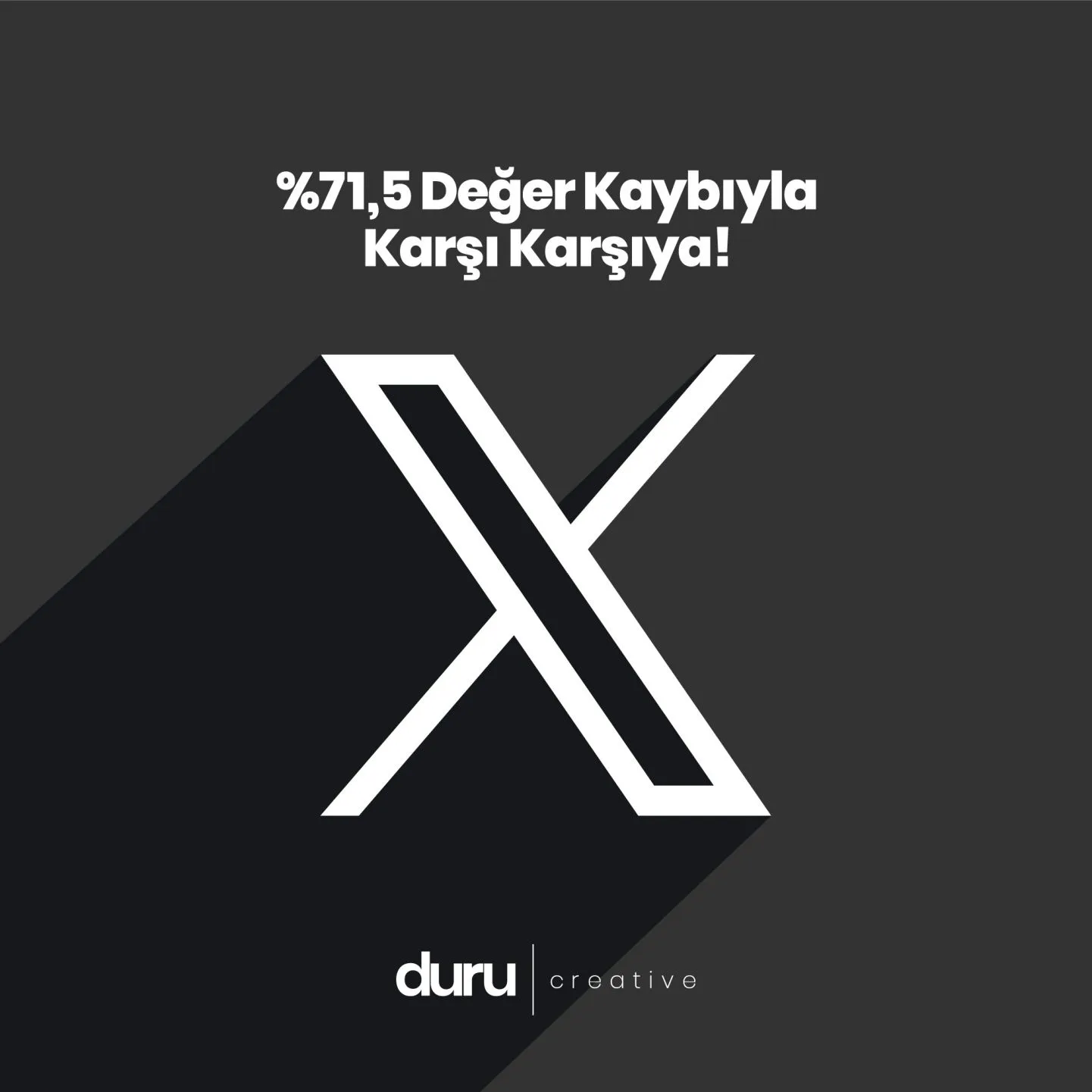 %71,5 Değer Kaybıyla Karşı Karşıya — Duru Creative çalışması