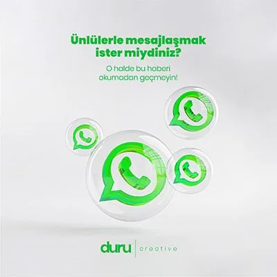 Ünlülerle Mesajlaşmak İster Miydiniz? O Halde Bu Haberi Okumadan Geçmeyin! — Duru Creative çalışması